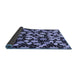 Sideview of Abstract Blue Modern Rug, abs144blu