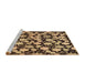 Sideview of Machine Washable Abstract Bakers Brown Rug, wshabs145