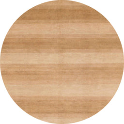 Round Machine Washable Abstract Orange Rug, wshabs1450