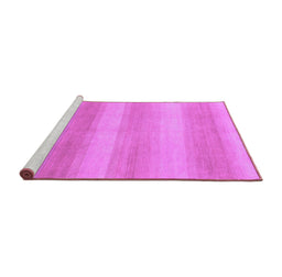 Sideview of Machine Washable Abstract Purple Modern Area Rugs, wshabs1450pur