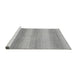 Sideview of Machine Washable Abstract Gray Modern Rug, wshabs1450gry