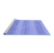 Sideview of Machine Washable Abstract Blue Modern Rug, wshabs1450blu