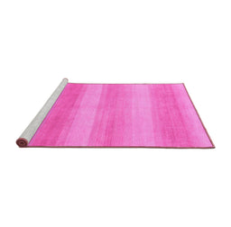Sideview of Machine Washable Abstract Pink Modern Rug, wshabs1450pnk