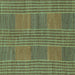 Square Abstract Turquoise Modern Rug, abs1451turq