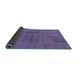 Sideview of Abstract Blue Modern Rug, abs1451blu