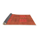 Sideview of Abstract Orange Modern Rug, abs1451org