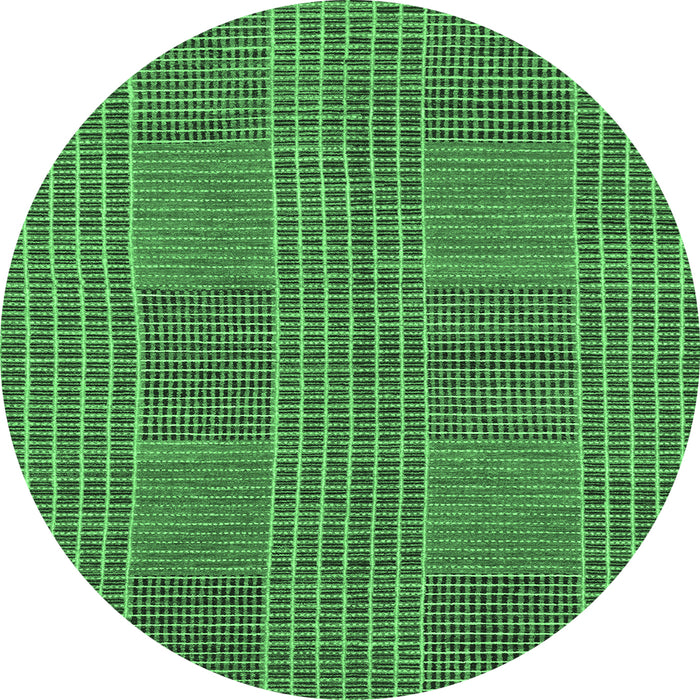 Round Abstract Emerald Green Modern Rug, abs1451emgrn