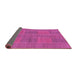 Sideview of Abstract Purple Modern Rug, abs1451pur