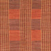 Square Abstract Indian Saffron Orange Modern Rug, abs1451