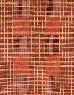 Abstract Indian Saffron Orange Modern Rug, abs1451