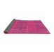 Sideview of Abstract Pink Modern Rug, abs1451pnk