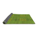 Sideview of Abstract Green Modern Rug, abs1451grn