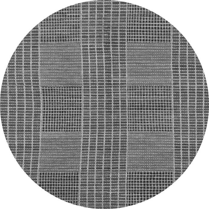 Round Machine Washable Abstract Gray Modern Rug, wshabs1451gry