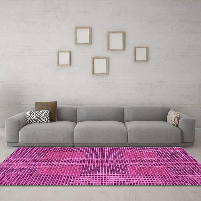 Machine Washable Abstract Purple Modern Area Rugs in a Living Room, wshabs1451pur