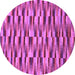 Round Abstract Purple Modern Rug, abs1452pur