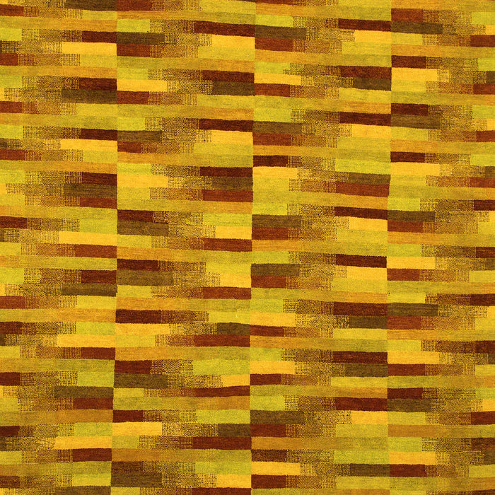 Machine Washable Abstract Yellow Modern Rug, wshabs1452yw