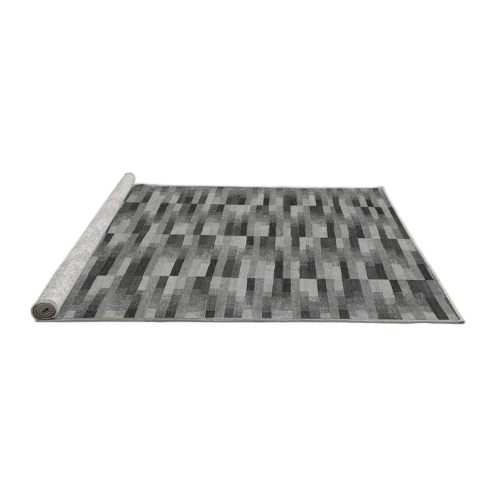Sideview of Machine Washable Abstract Gray Modern Rug, wshabs1452gry
