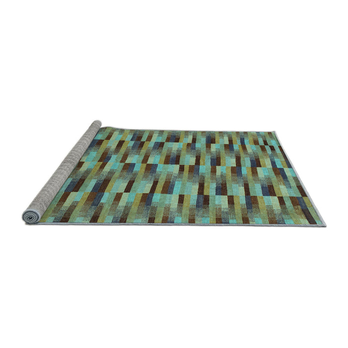 Sideview of Machine Washable Abstract Light Blue Modern Rug, wshabs1452lblu
