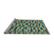 Sideview of Machine Washable Abstract Light Blue Modern Rug, wshabs1452lblu