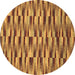 Round Abstract Brown Modern Rug, abs1452brn