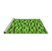 Sideview of Machine Washable Abstract Green Modern Area Rugs, wshabs1452grn