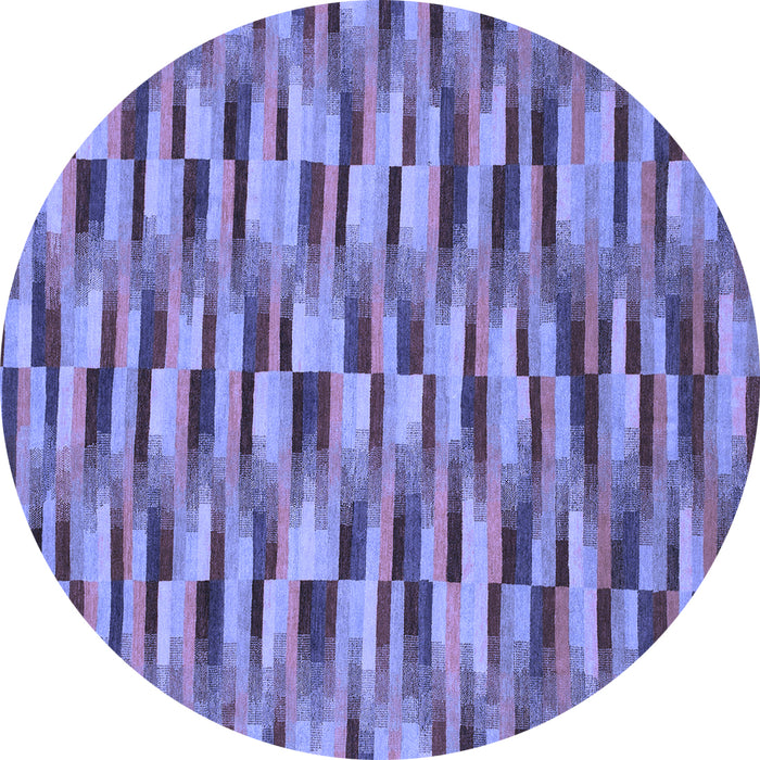 Round Machine Washable Abstract Blue Modern Rug, wshabs1452blu