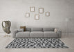 Machine Washable Abstract Gray Modern Rug in a Living Room,, wshabs1452gry