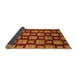 Sideview of Abstract Red Modern Rug, abs1453