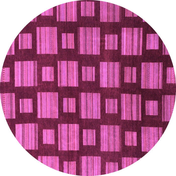 Round Abstract Purple Modern Rug, abs1453pur