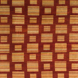 Square Abstract Red Modern Rug, abs1453