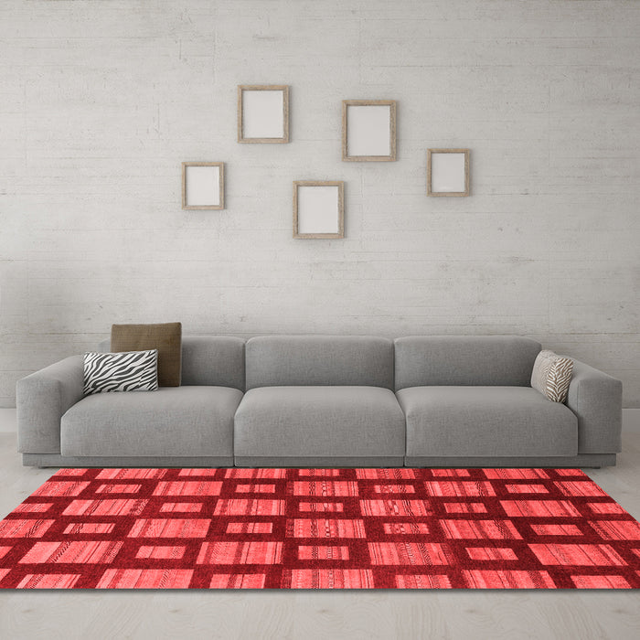 Modern Red Washable Rugs