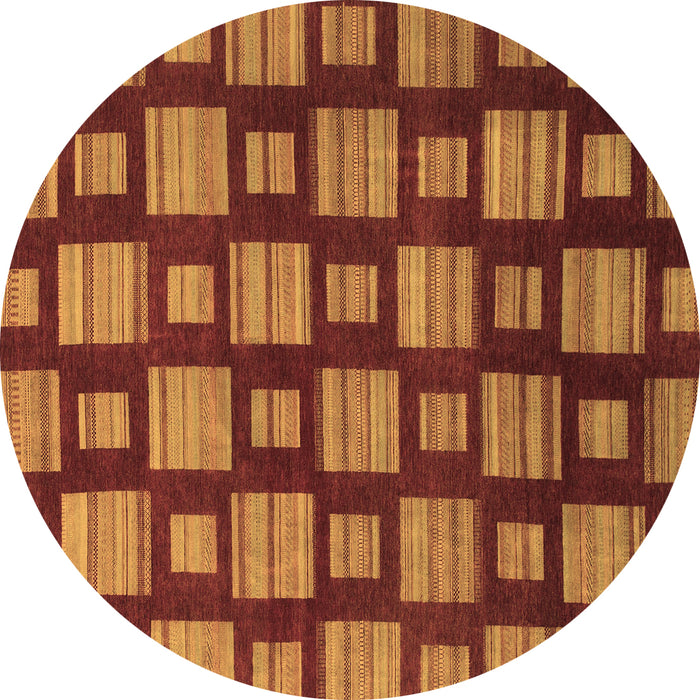 Round Machine Washable Abstract Brown Modern Rug, wshabs1453brn