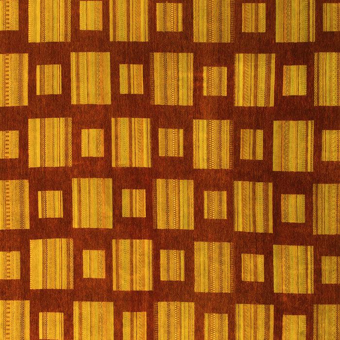 Square Abstract Yellow Modern Rug, abs1453yw