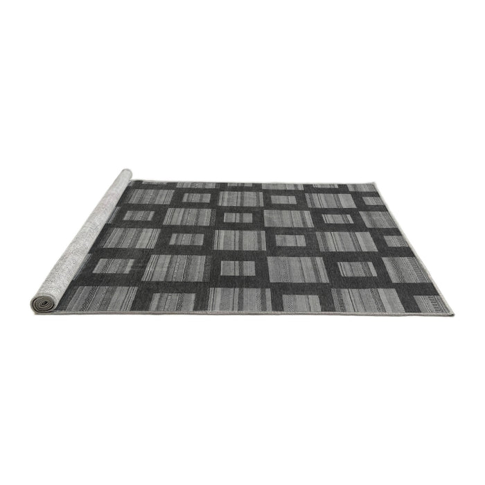 Sideview of Machine Washable Abstract Gray Modern Rug, wshabs1453gry
