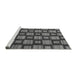 Sideview of Machine Washable Abstract Gray Modern Rug, wshabs1453gry