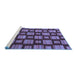 Sideview of Machine Washable Abstract Blue Modern Rug, wshabs1453blu