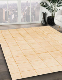 Abstract Khaki Gold Solid Rug, abs1454