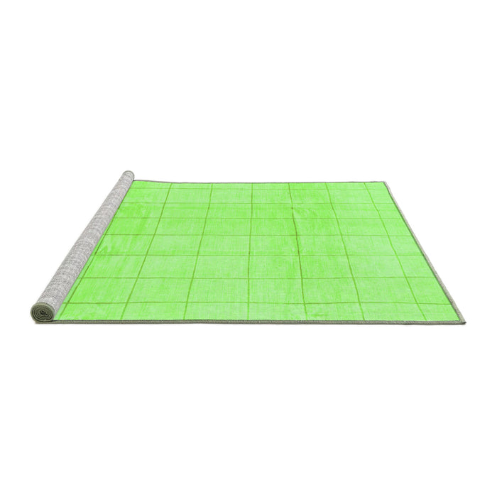 Sideview of Machine Washable Solid Green Modern Area Rugs, wshabs1454grn