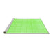 Sideview of Machine Washable Solid Green Modern Area Rugs, wshabs1454grn