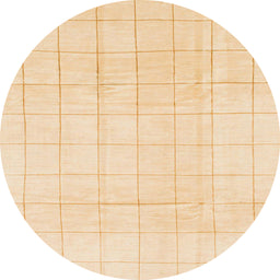 Round Abstract Khaki Gold Solid Rug, abs1454