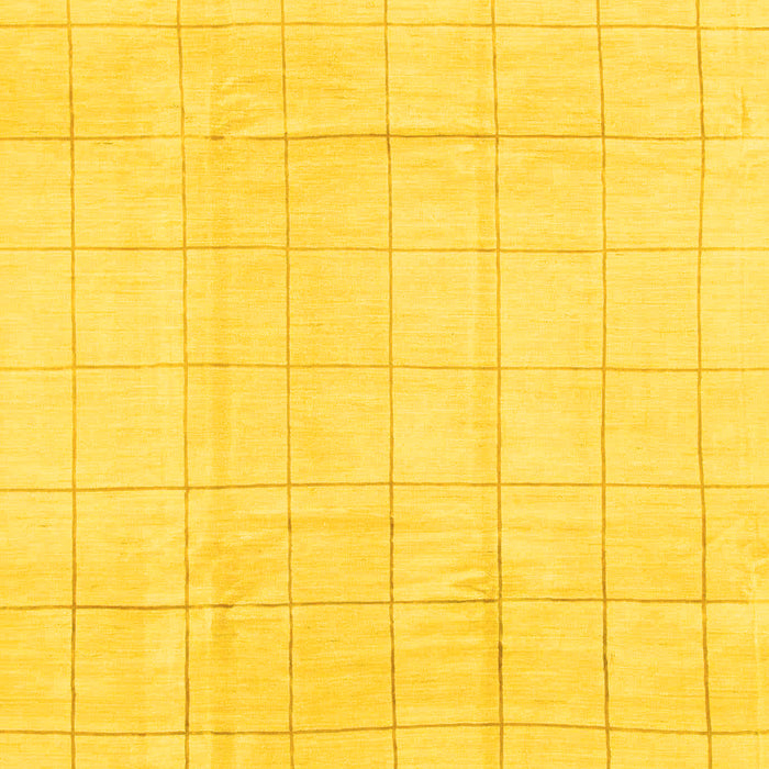 Machine Washable Solid Yellow Modern Rug, wshabs1454yw