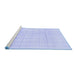 Sideview of Machine Washable Solid Blue Modern Rug, wshabs1454blu