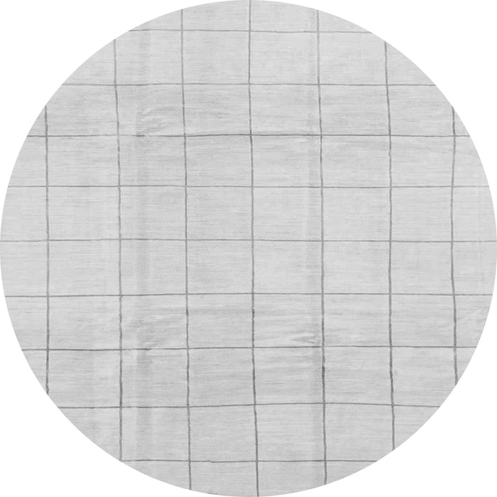 Round Solid Gray Modern Rug, abs1454gry