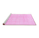 Sideview of Machine Washable Solid Pink Modern Rug, wshabs1454pnk