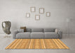 Machine Washable Abstract Brown Modern Rug in a Living Room,, wshabs1455brn