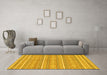 Machine Washable Abstract Yellow Modern Rug in a Living Room, wshabs1455yw