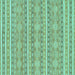 Square Abstract Turquoise Modern Rug, abs1455turq