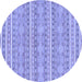 Round Abstract Blue Modern Rug, abs1455blu