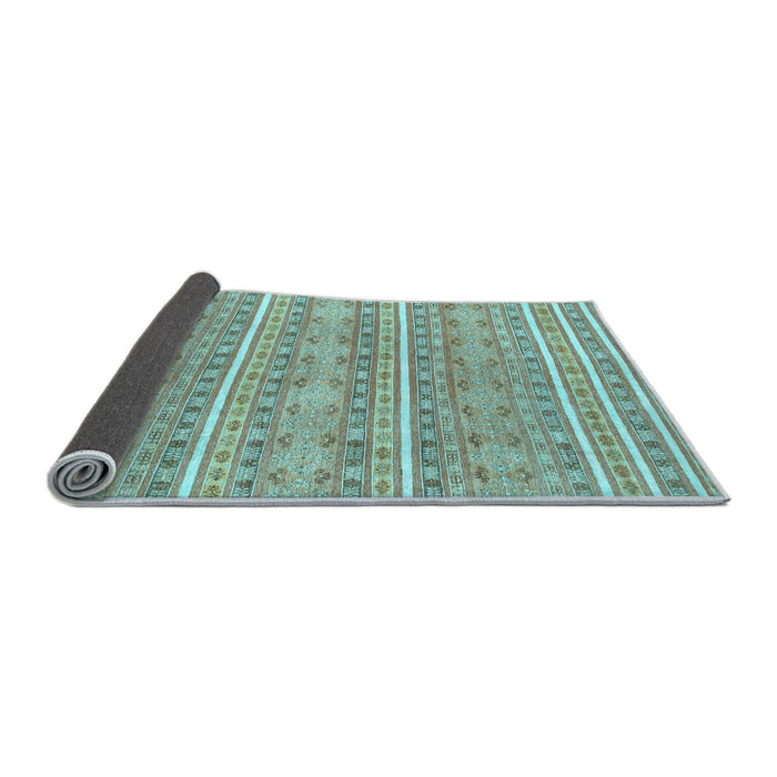Sideview of Abstract Light Blue Modern Rug, abs1455lblu