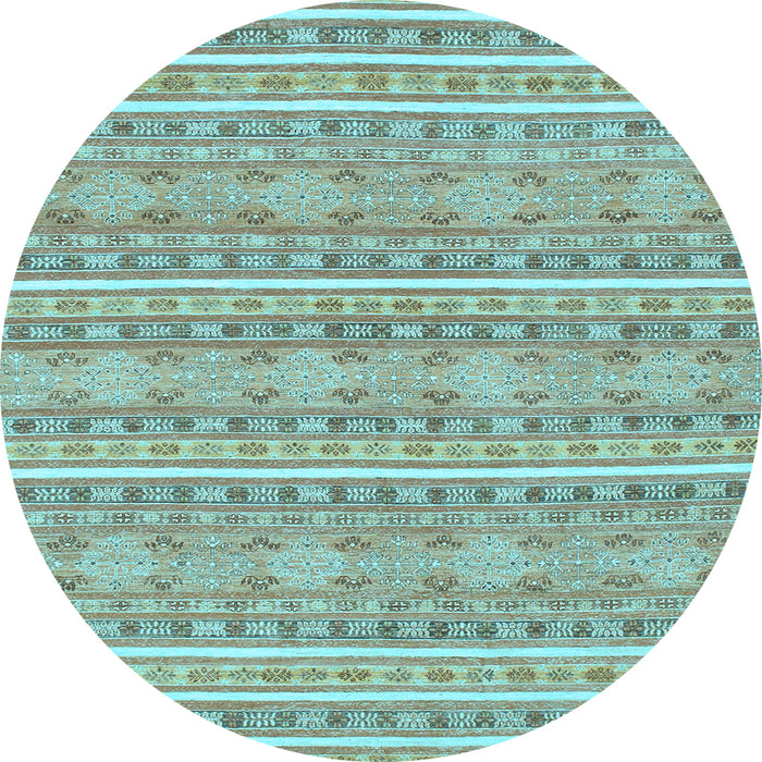 Round Machine Washable Abstract Light Blue Modern Rug, wshabs1455lblu